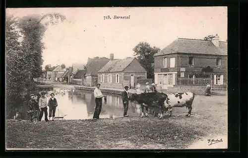 AK Berneval, Un coin du village