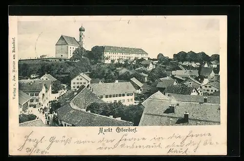 AK Markt Oberdorf, Teilansicht aus der Vogelschau