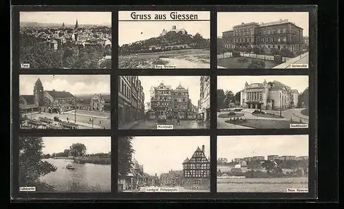 AK Giessen, Totalansicht, Neue Kaserne, Landgraf Philippsplatz