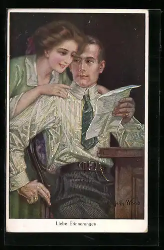 Künstler-AK sign. John Wood: Liebe Erinnerungen