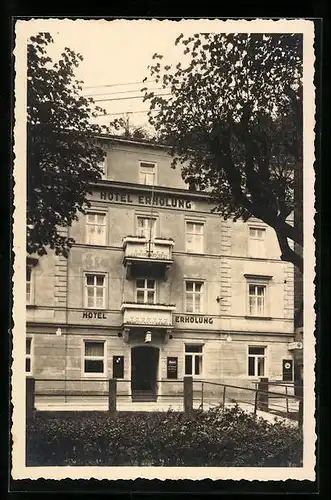 AK Bad Schandau, Hotel Erholung, Bes.: W. Jäckel