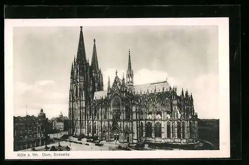 AK Köln /Rh., Dom, Südseite von oben gesehen