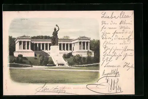 AK München, Bavaria mit Ruhmeshalle