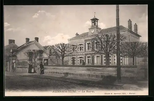 AK Flins-sur-Seine, La Mairie