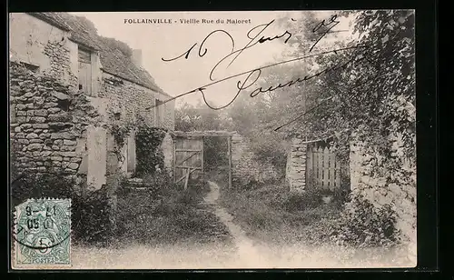 AK Follainville, Vieille Rue du Maloret