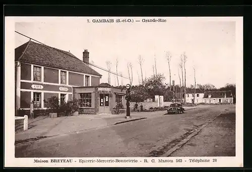 AK Gambais, Grande-Rue, Maison Breteau