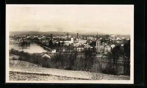 AK Hohenstadt, Ortsansicht mit Gewässer aus der Vogelschau