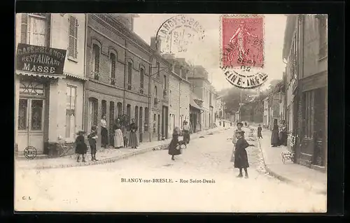 AK Blangy-sur-Bresle, Rue Saint-Denis