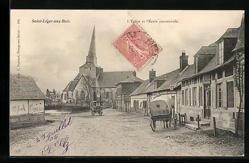AK Saint-Léger-aux-Bois, L`Eglise et l`Ecole communale