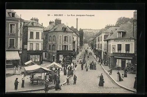 AK Bolbec, La Rue Jacques-Fauquet