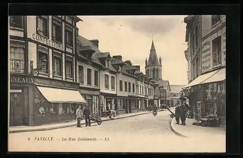 AK Pavilly, La Rue Delalande