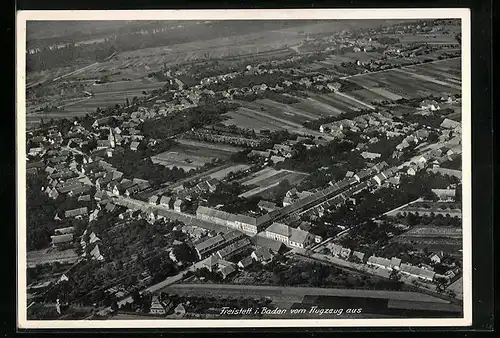 AK Freistett i. Baden, Ortsansicht vom Flugzeug aus
