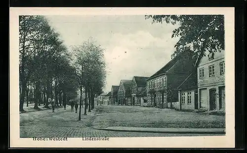 AK Hohenwestedt, Teilansicht mit Lindenstrasse