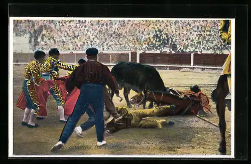 AK Corrida de Toros, Szene beim Stierkampf