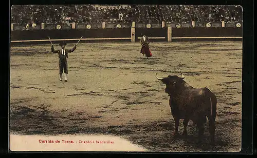 AK Corrida De Toros, Citando à banderillas, Stierkampf