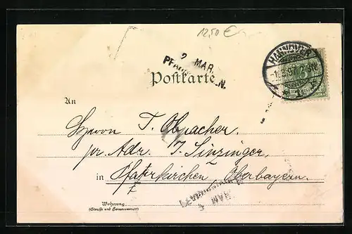 Lithographie Hannover, Polytechnikum, Tivoli Musikpavillon