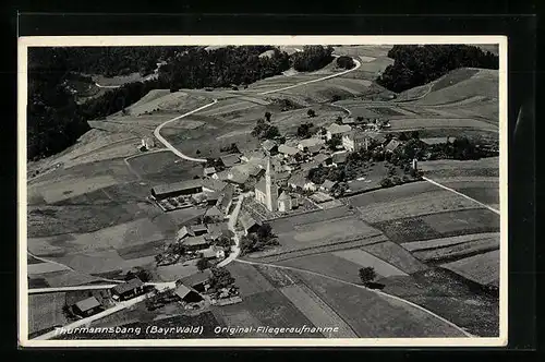 AK Thurmannsbang /Bayr. Wald, Fliegeraufnahme des Ortes