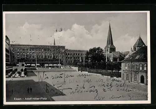 AK Essen, Platz mit Kirchen