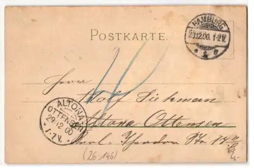 Glitzer-Perl-AK Weisses Blumengesteck