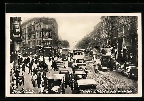 AK Berlin, Potsdamer Strasse und Linkstrasse, Berliner Verkehr