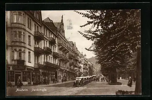 AK Nauheim, Automobile parken in der Parkstrasse