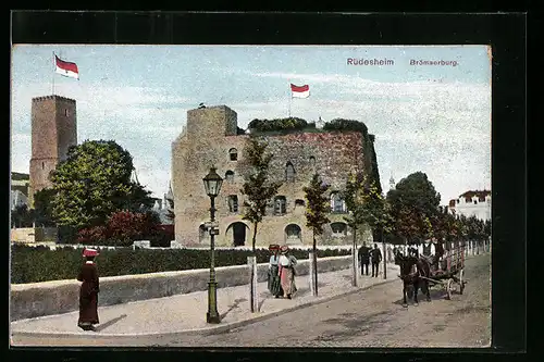 AK Rüdesheim, Ansicht der Brömserburg