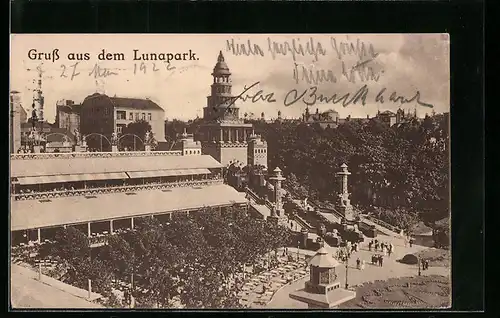 AK Berlin, Lunapark aus der Vogelschau