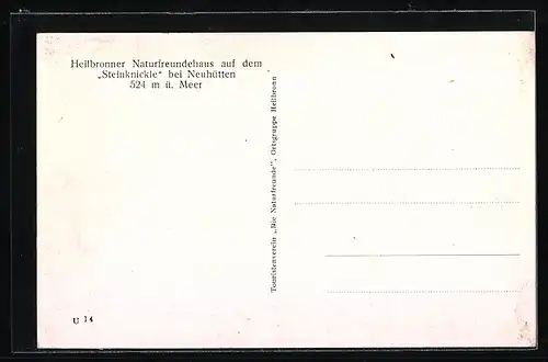 AK Neuhütten, Heilbronner Naturfreundehaus auf dem Steinknickle