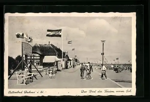 AK Dahme i. H., Strandpromenade mit Strandblick, 