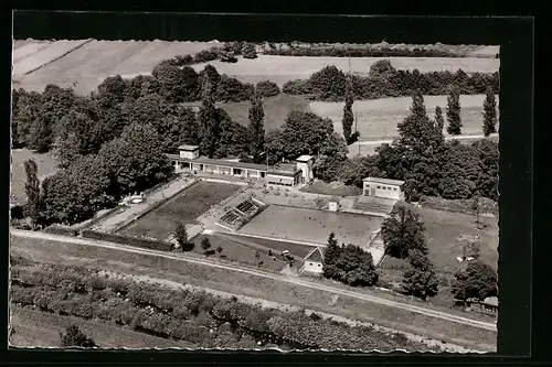 AK Tiengen /Rh. Schwimmbad, Fliegeraufnahme