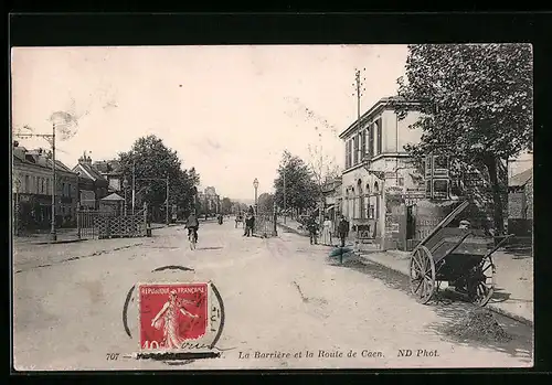 AK Rouen, La Barriere et la Route de Caen