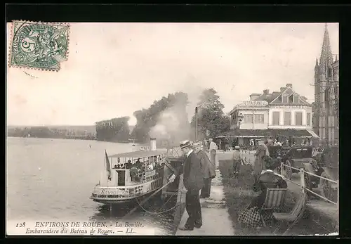 AK La Bouille, Embarcadere du Bateau de Rouen