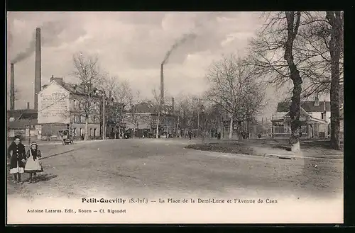 AK Petit-Quevilly, La Place de la Demi-Lune et l`Avenue de Caen