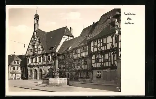 AK Forchheim, Rathaus mit Brunnen