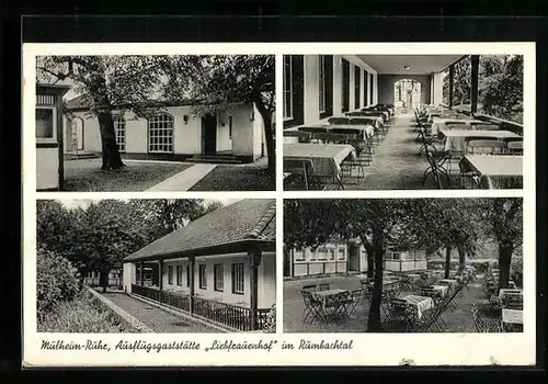 AK Mülheim-Ruhr, Ausflugsgaststätte Liebfrauenhof im Rumbachtal