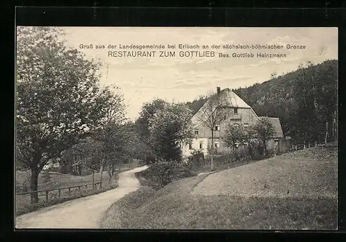 AK Erlbach, Restaurant zum Gottlieb, Bes. Gottlieb Heinzmann