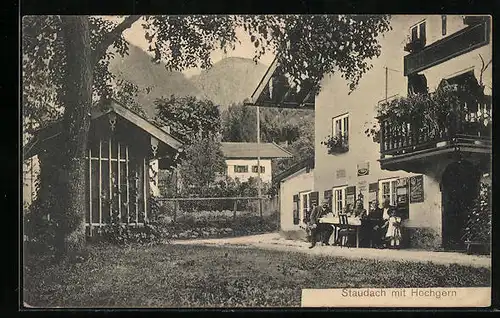 AK Staudach, Ortspartie mit Hochgern