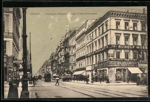 AK Berlin, Leipziger Strasse Ecke Friedrichstrasse