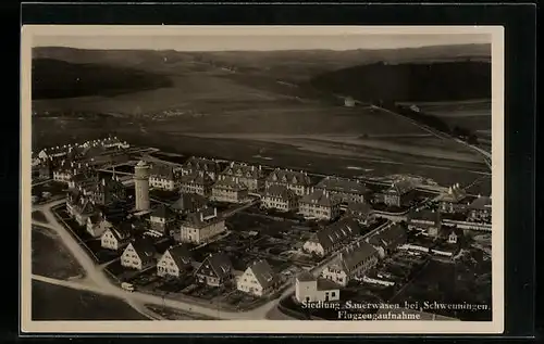 AK Schwenningen, Siedlung Sauerwasen, Flugzeugaufnahme