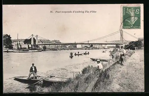 AK Fin d`Oise, Pont suspendu d`Andrésy