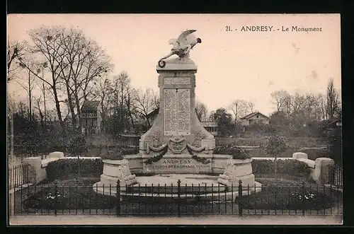 AK Andresy, Le Monument a ses heros de la Grande Guerre