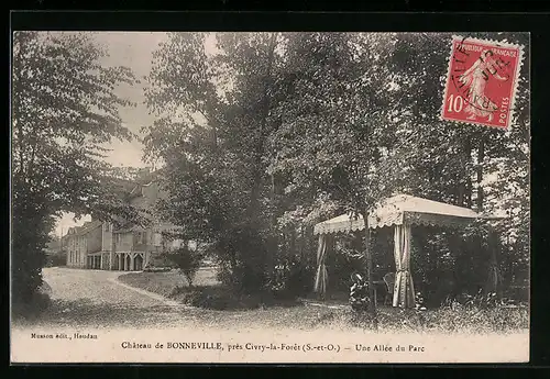 AK Bonneville, Château de Bonneville, Une Allée du Parc