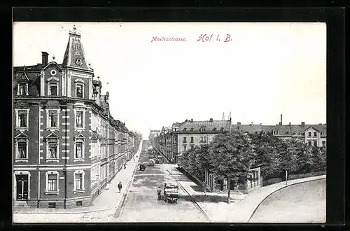 AK Hof i. B., Blick in die Marienstrasse