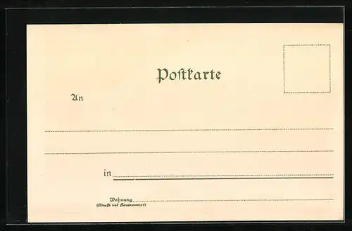 Lithographie Königstein i. T., Blick zur Burg