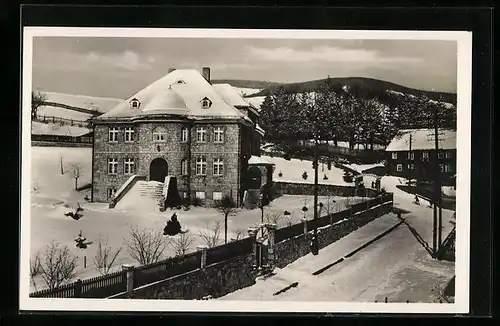 AK Willingen-Waldeck, Pension Haus Kramer im Schnee