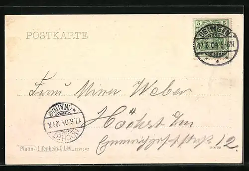 AK Usingen i. T., Königl. Lehrer-Seminar, Herzogl. Nass. Schloss