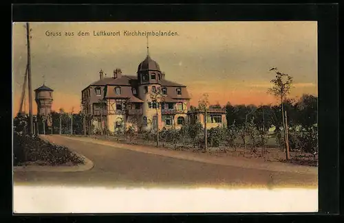 AK Kirchheimbolanden, Strassenpartie mit Turm