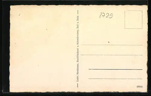 AK Zeil a. Main, Teilansicht mit Kirche