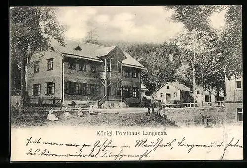 AK Geroldsgrün, Blick auf das Königl. Forsthaus Langenau