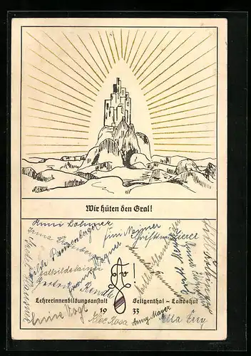 Künstler-AK Landshut, Absolvia der Lehrerinnenbildungsanstalt Seligenthal